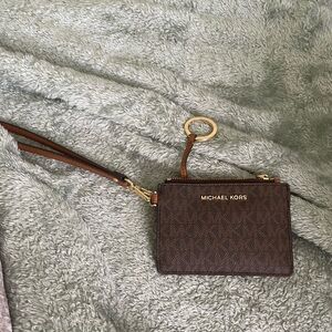 Michael Kors Signature Card Case Wallet with Wristlet.